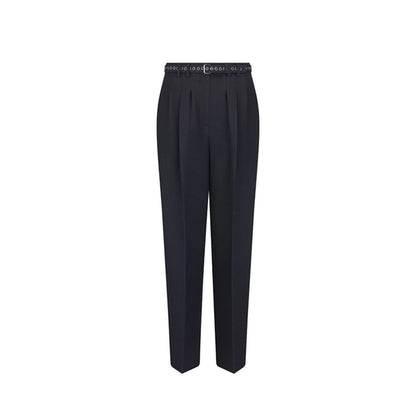 Pantalones informales de lana negra Dior