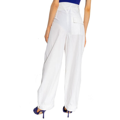 Pantalones casuales de algodón blanco de Bottega Veneta