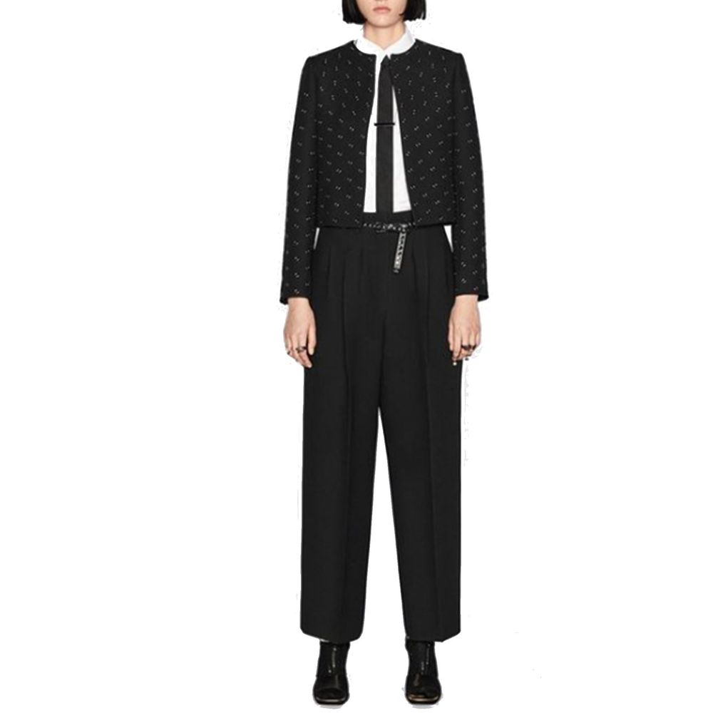 Pantalones informales de lana negra Dior