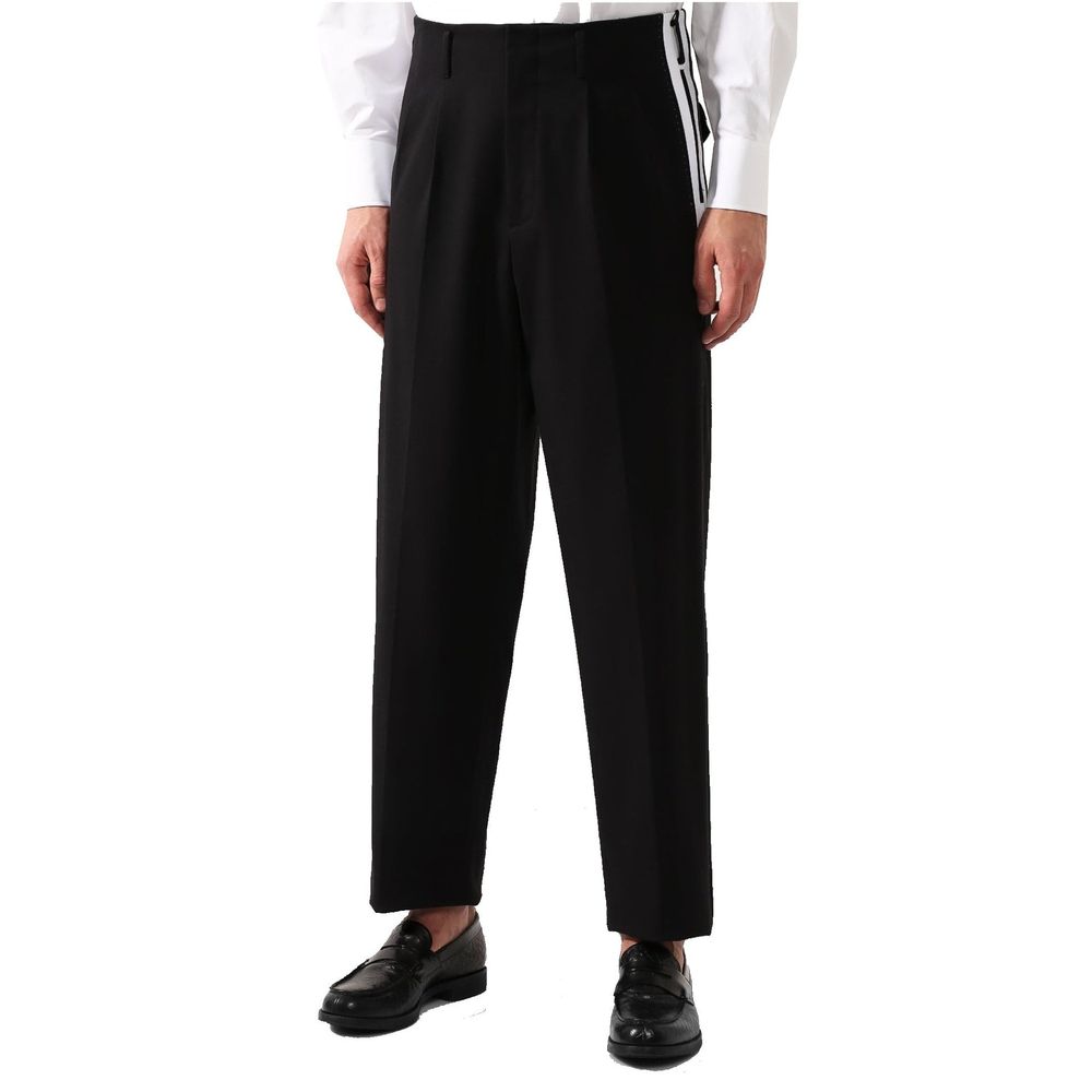 Pantalones informales de algodón negros de Dolce & Gabbana