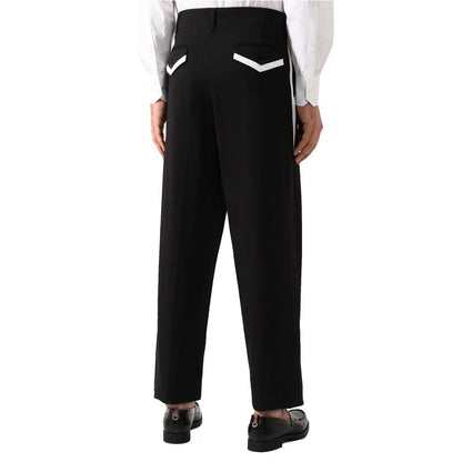 Pantalones informales de algodón negros de Dolce & Gabbana