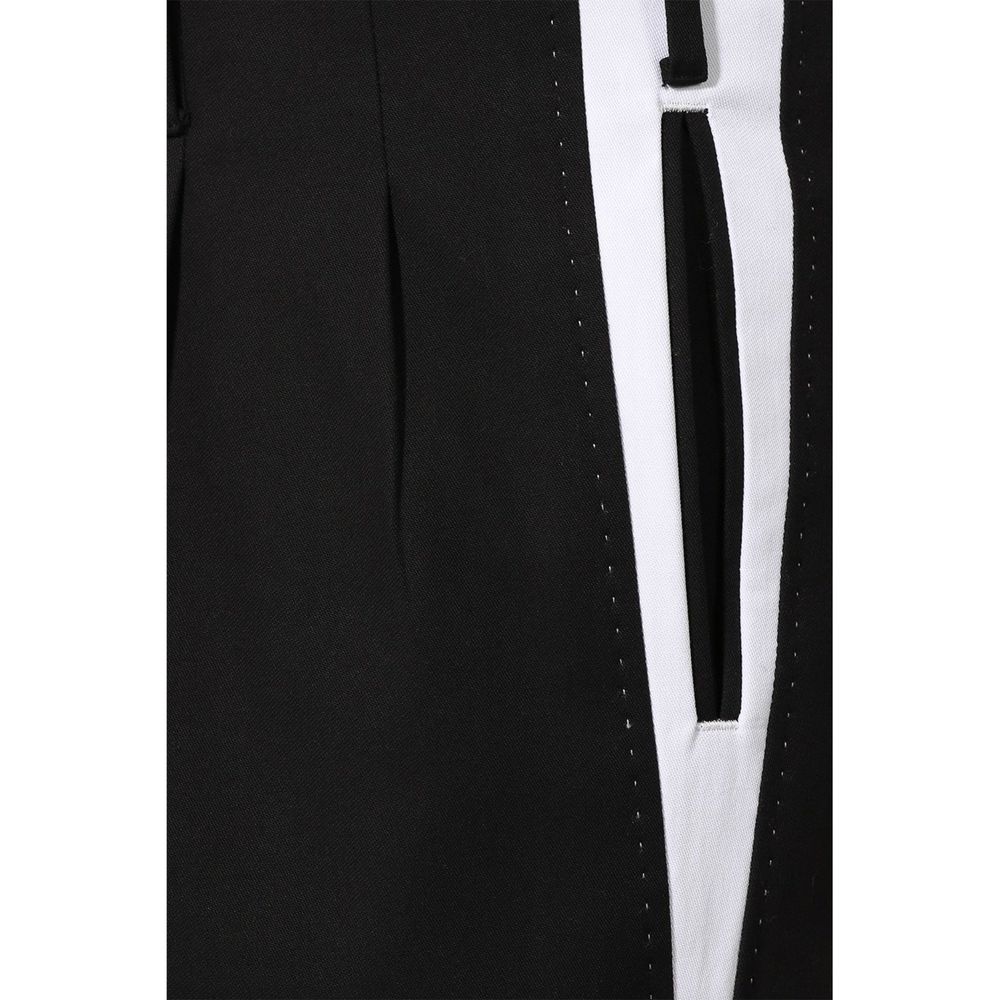 Pantalones informales de algodón negros de Dolce & Gabbana
