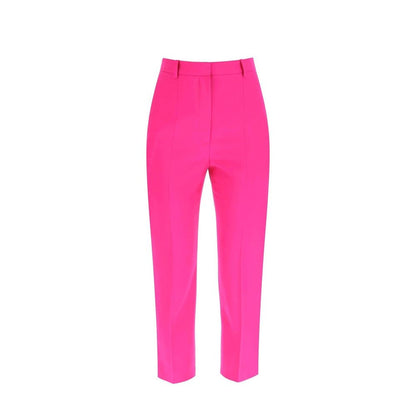 Pantalones Recortados Multicolor de Lana Alexander McQueen