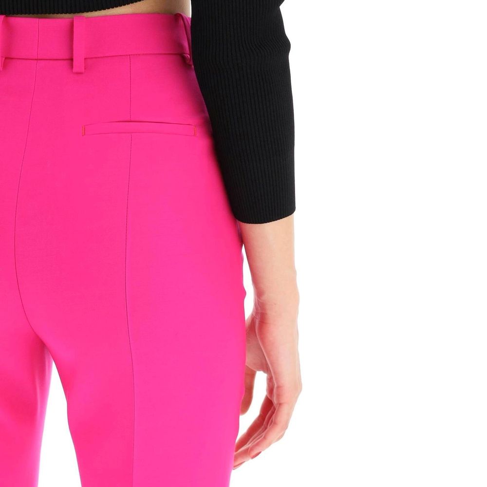 Pantalones Recortados Multicolor de Lana Alexander McQueen