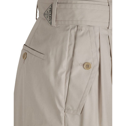 Pantalon Cargo Prada en Coton Beige