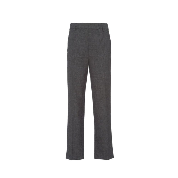 Prada Gray Virgin Wool Pants