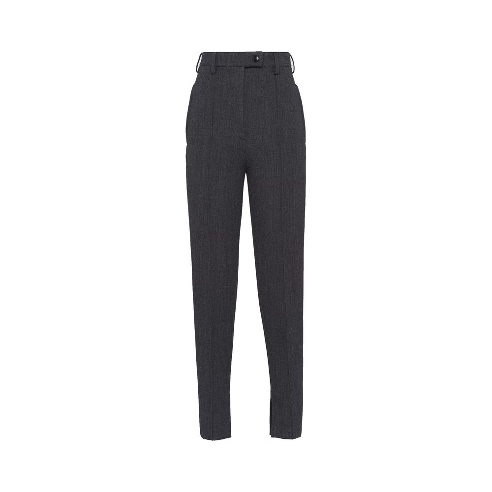 Pantalones de elastano grises de Prada