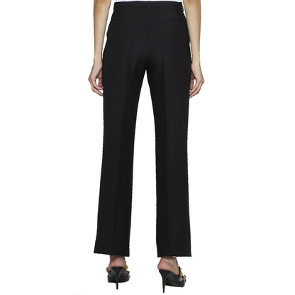 Pantalón Valentino de seda negra acampanado