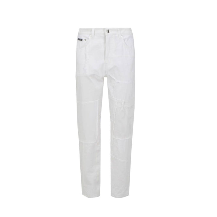 Jeans de algodón blancos de pernera recta de Dolce & Gabbana