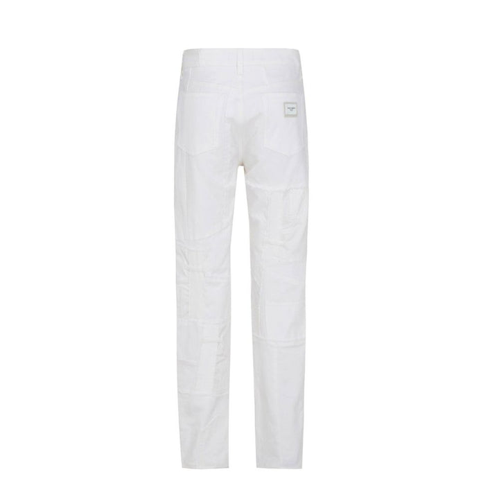 Jeans de algodón blancos de pernera recta de Dolce & Gabbana