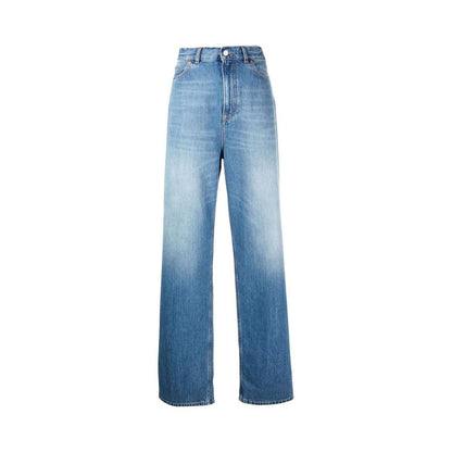 Pantalones Vaqueros Valentino Azules de Algodón de Corte Holgado