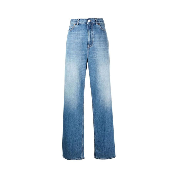 Pantalones Vaqueros Valentino Azules de Algodón de Corte Holgado