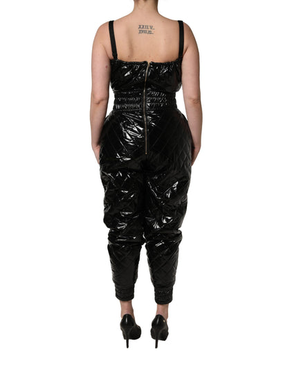Dolce & Gabbana Black Sleeveless Romper Jumpsuit Dress