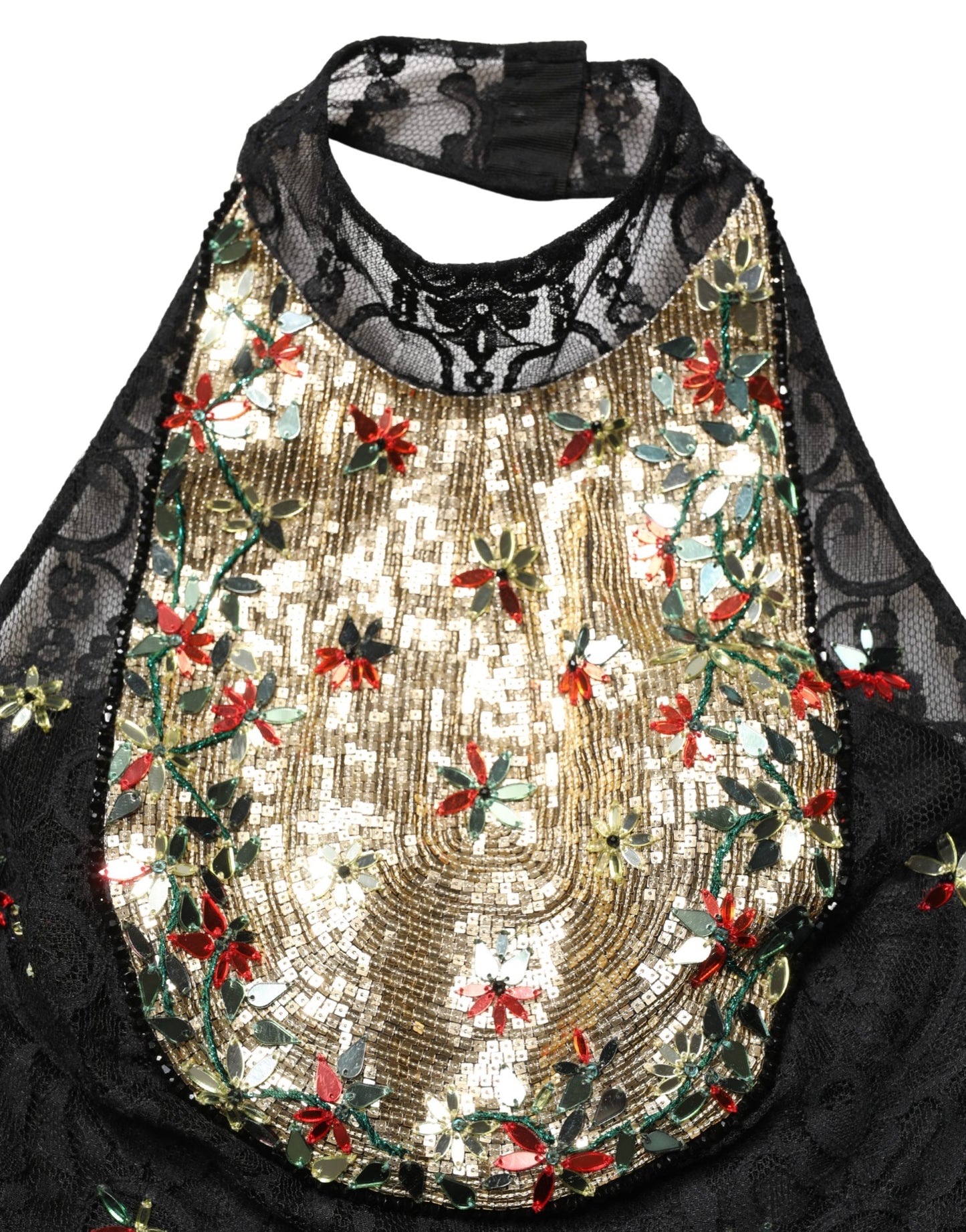 Dolce & Gabbana Black Sequin Embellished Sheath Mini Dress