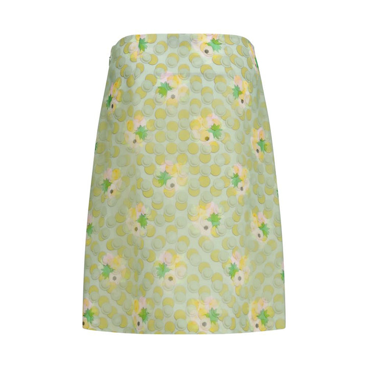 Falda midi Fendi de seda multicolor