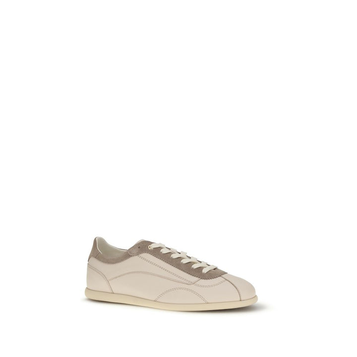 Brunello Cucinelli Beige Leather Low Top Sneakers