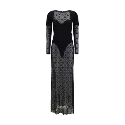 Marine Serre Black Polyamide Casual Dress