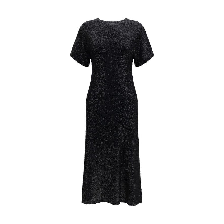 Brunello Cucinelli Black Linen Cocktail Dress