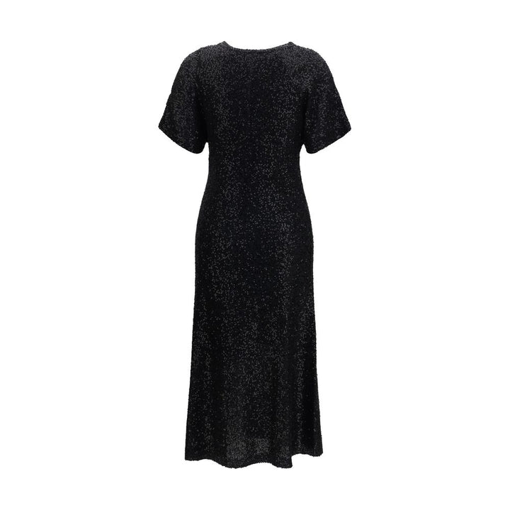 Brunello Cucinelli Black Linen Cocktail Dress