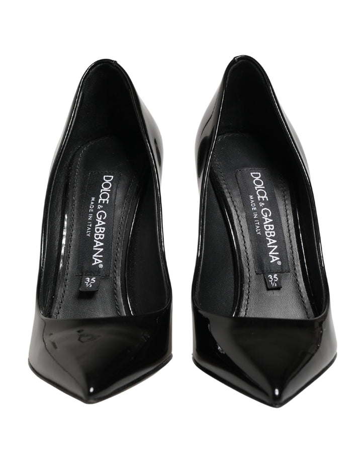 Chaussures à talons aiguilles en cuir de veau noir Dolce & Gabbana