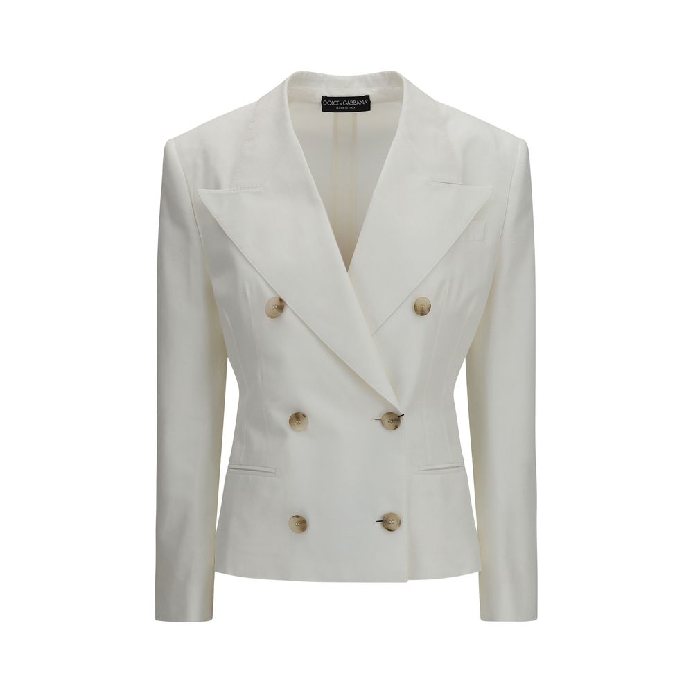 Blazer blanco de algodón de Dolce & Gabbana