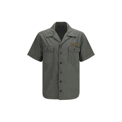 Chemise Dolce & Gabbana grise en coton à manches courtes
