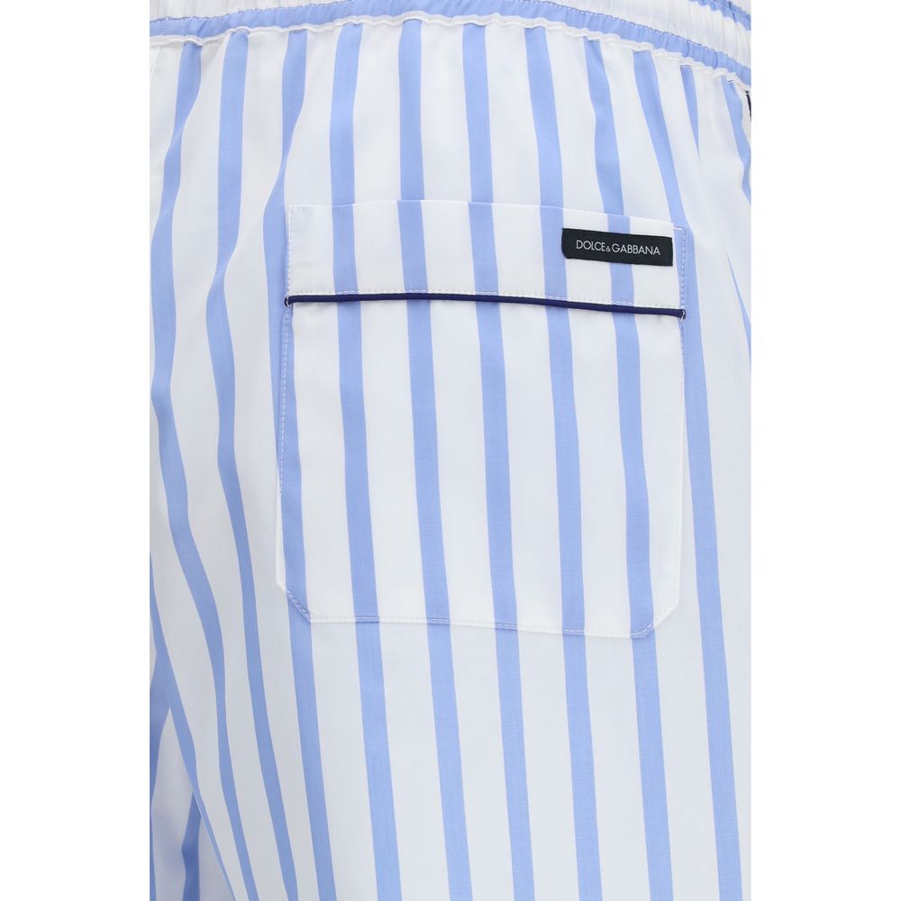 Dolce & Gabbana Blue Cotton Bermuda Shorts