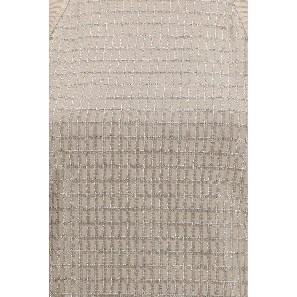Camiseta sin mangas Brunello Cucinelli de algodón beige
