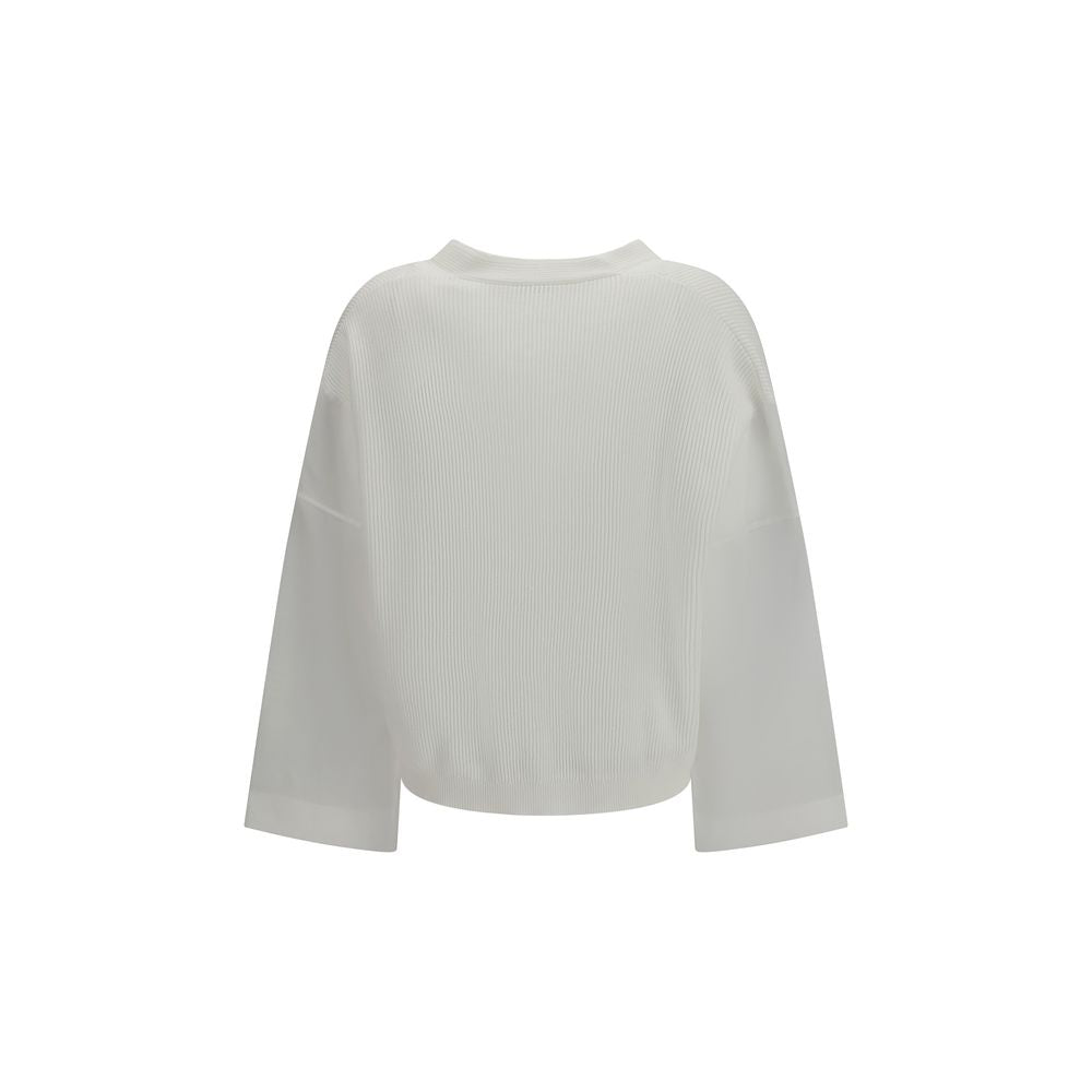Cárdigan de algodón blanco Brunello Cucinelli