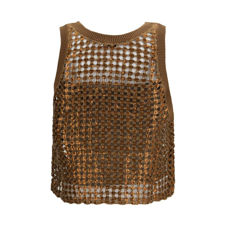 Brunello Cucinelli Brown Silk Blouse