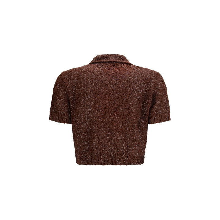 Brunello Cucinelli Bordeaux Linen Pattern Shirt