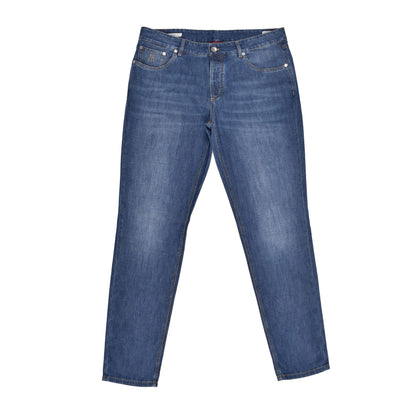 Brunello Cucinelli Blue Cotton Jeans Denim