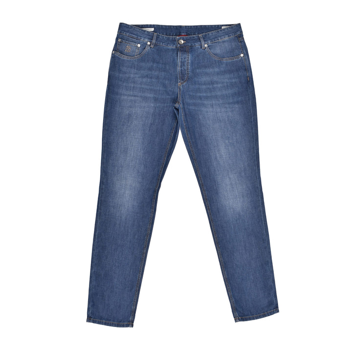 Brunello Cucinelli Blue Cotton Jeans Denim