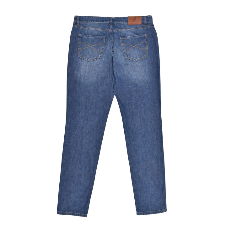 Brunello Cucinelli Blue Cotton Jeans Denim