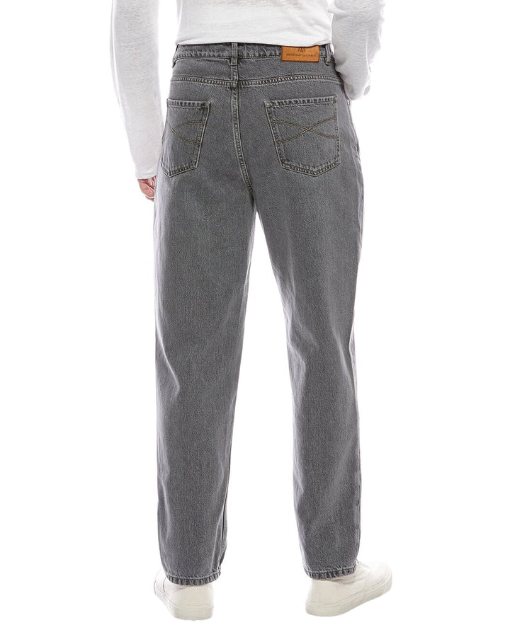 Brunello Cucinelli Light Blue Cotton Relaxed Fit Jeans