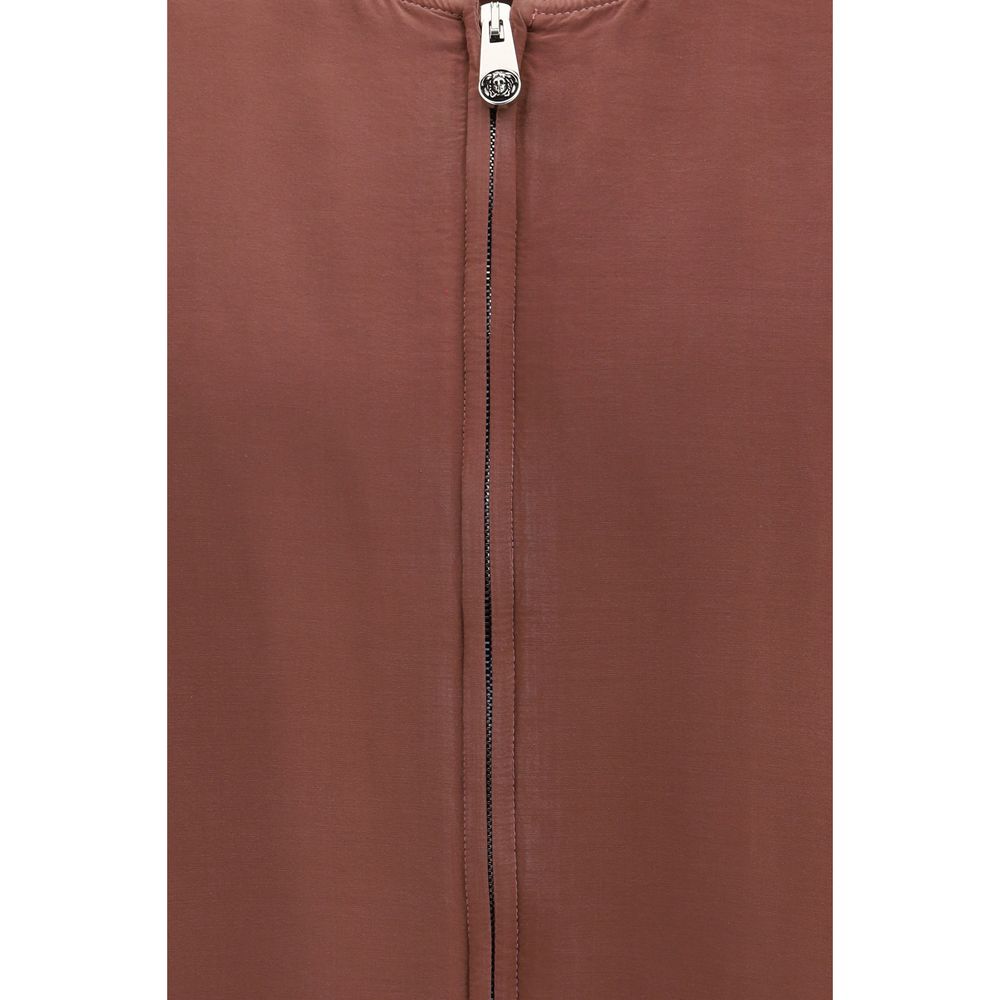 Blouson aviateur en soie Versace Bordeaux