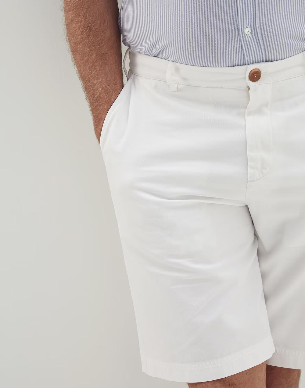 Brunello Cucinelli White Cotton Bermuda Shorts