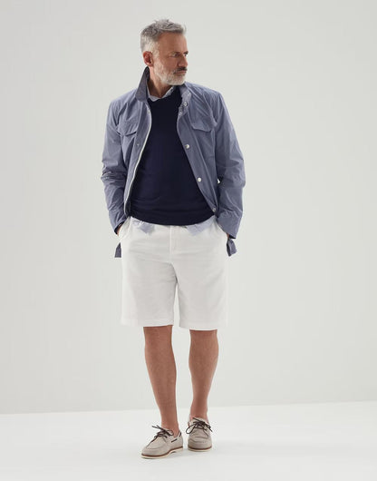 Brunello Cucinelli White Cotton Bermuda Shorts