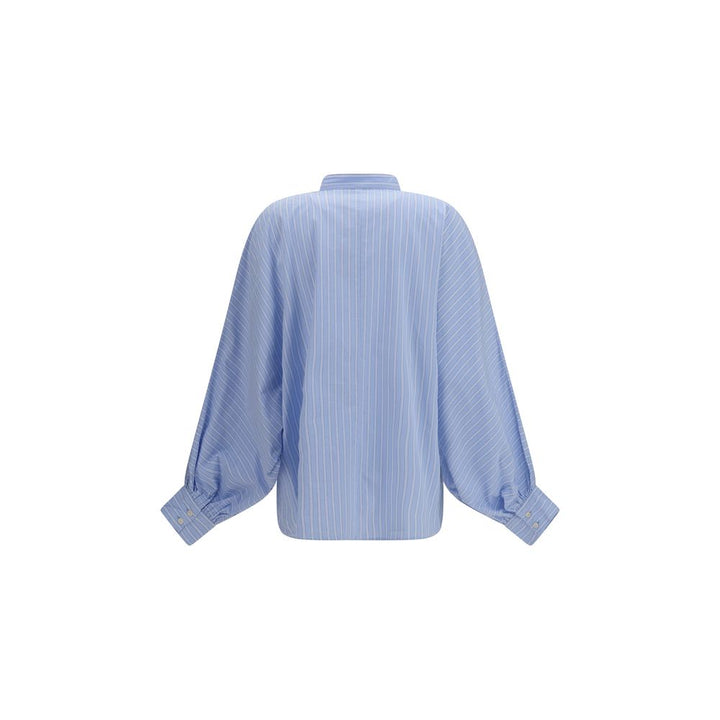 SOSUE Blue Cotton Pattern Shirt