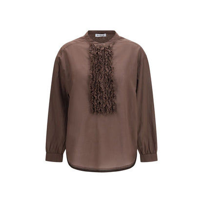 SOSUE Brown Cotton Pattern Shirt