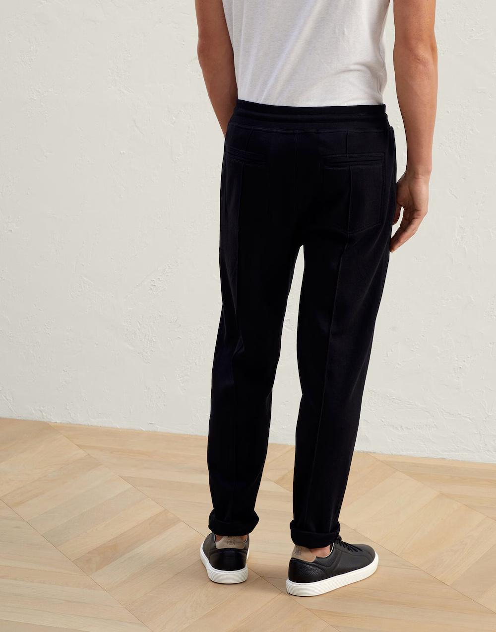 Brunello Cucinelli Black Cotton Joggers (Workout Pants)