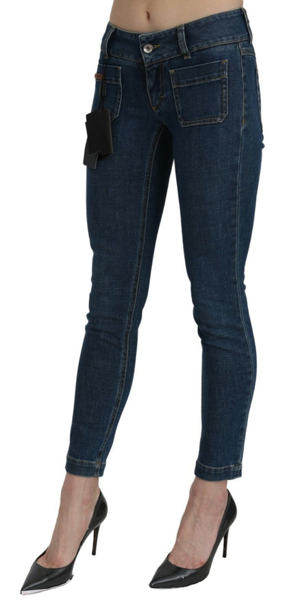 Vaqueros pitillo cropped de tiro medio azules Dolce & Gabbana
