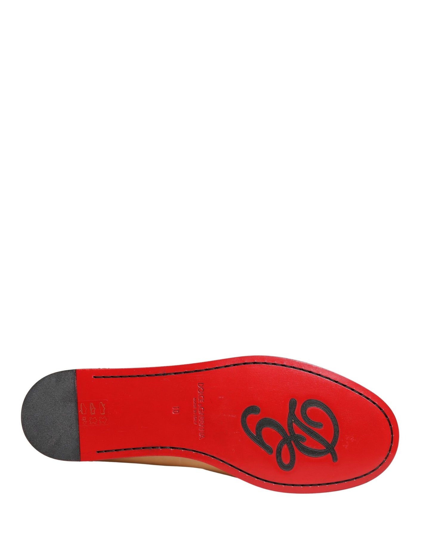 Dolce & Gabbana Beige Tassel Leather Men Slip On Loafers Shoes