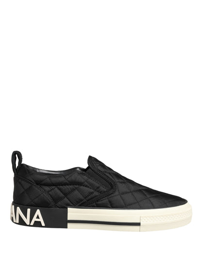 Dolce & Gabbana Zapatillas Bajas Acolchadas Negras Sin Cordones