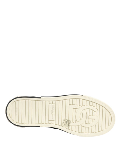 Dolce & Gabbana Zapatillas Bajas Acolchadas Negras Sin Cordones