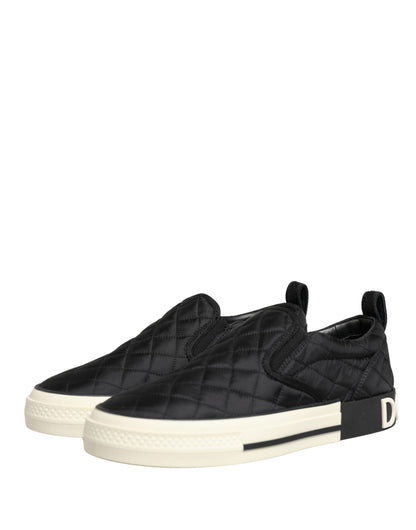 Dolce & Gabbana Zapatillas Bajas Acolchadas Negras Sin Cordones