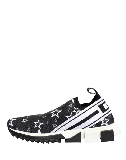 Chaussures sneakers SORRENTO Dolce & Gabbana noires à logo étoiles