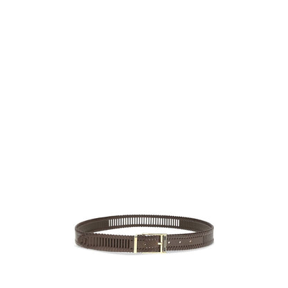 Ferragamo Brown Calf Leather Bos Taurus Regular Belt