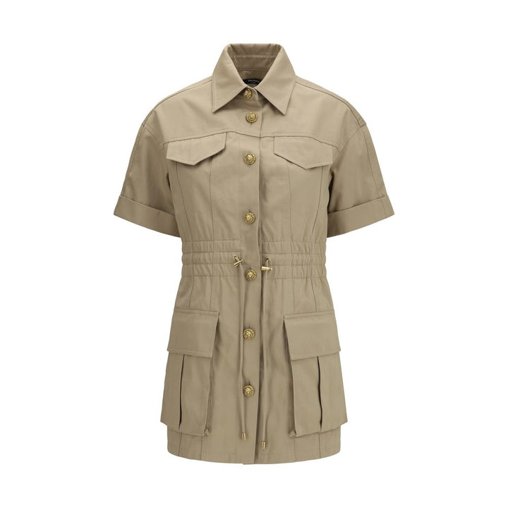 Balmain Beige Cotton Casual Dress