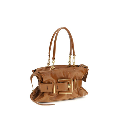 Balmain Brown Calf Leather Bos Taurus Handbag